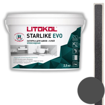 Затирка Litokol Starlike Evo S.140 nero grafite 2.5 кг
