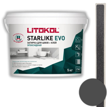Затирка Litokol Starlike Evo S.140 nero grafite 5 кг
