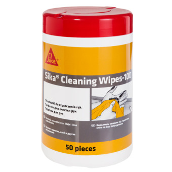 Салфетки Sika Cleaning Wipes-100 для очистки инструмента и рук 50 шт