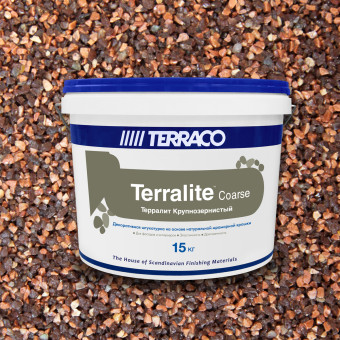 Декоративная штукатурка Terraco Terralite Coarse крупнозернистая О-319-С 15 кг