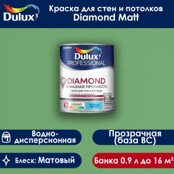 Краска Dulux Diamond Matt для стен и потолков база BC 0.9 л