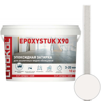Затирка Litokol Epoxystuk X90 C.00 bianco 10 кг