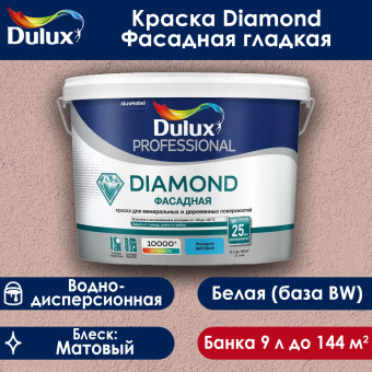 Краска Dulux Diamond Фасадная база BW 9 л