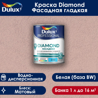 Краска Dulux Diamond Фасадная база BW 1 л