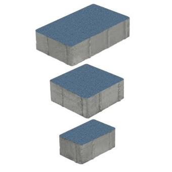 Тротуарная плитка Выбор СТАРЫЙ ГОРОД Б.1.Фсм.6 Гладкий Синий 60 мм