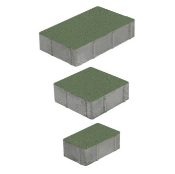 Тротуарная плитка Выбор СТАРЫЙ ГОРОД Б.1.Фсм.6 Гладкий Зеленый 60 мм