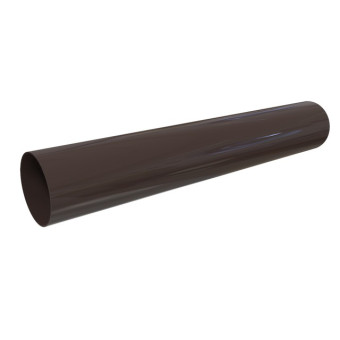 Труба водосточная GLC PVC 100 мм 1 м.п. темно-коричневая RAL 8019