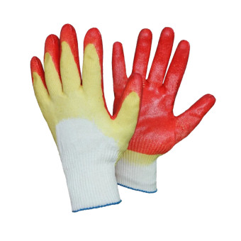 Перчатки утепленные с двойным латексным обливом красные