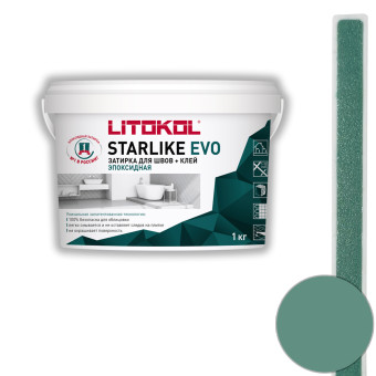 Затирка Litokol Starlike Evo S.410 verde smeraldo 1 кг