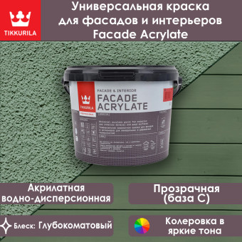 Краска Tikkurila Facade Acrylate фасадная база C 2.7 л