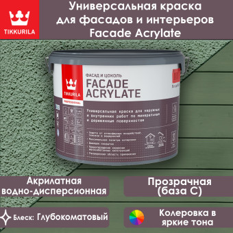 Краска Tikkurila Facade Acrylate фасадная база C 9 л