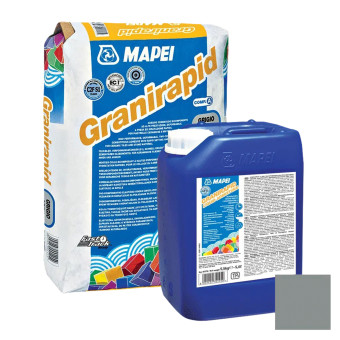 Клей Mapei Granirapid для плитки и камня (А+Б) серый 30.5 кг