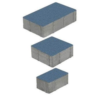 Тротуарная плитка Выбор СТАРЫЙ ГОРОД Б.1.Фсм.8 Гладкий Синий 80 мм