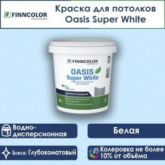 Краска Finncolor Oasis Super White для потолков 0.9 л