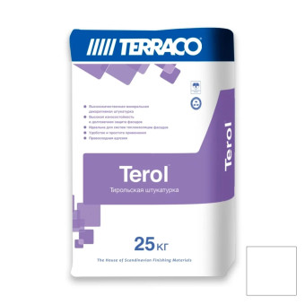 Фасадная штукатурка Terraco Terol Decor «короед» белая (2.0 мм) 25 кг